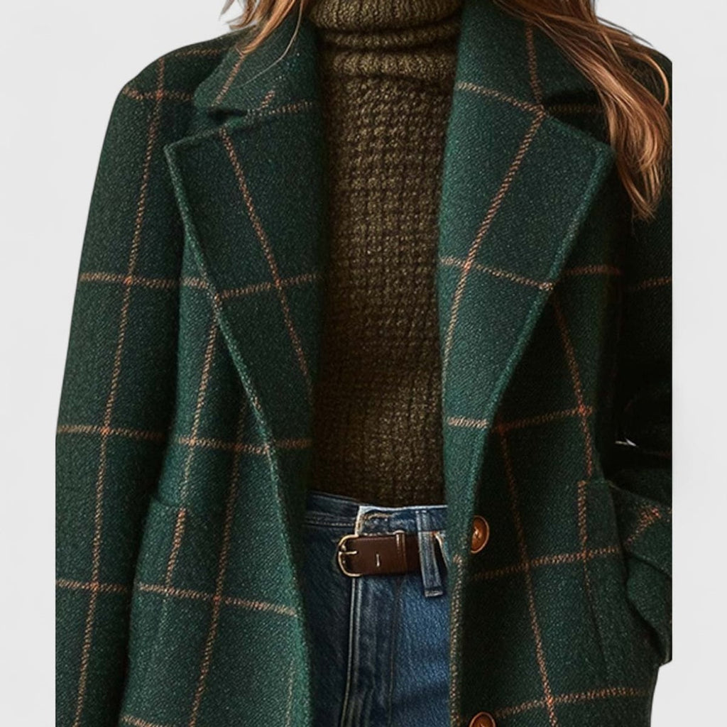 women's plaid coat
