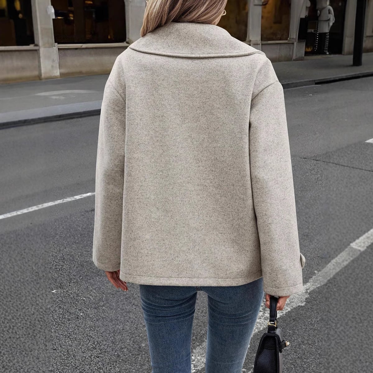 women's relaxed double-breasted jacket