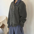 women's relaxed fit button-up knit cardigan