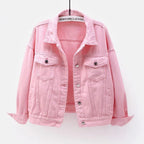 women's relaxed fit shirt jacket in pink