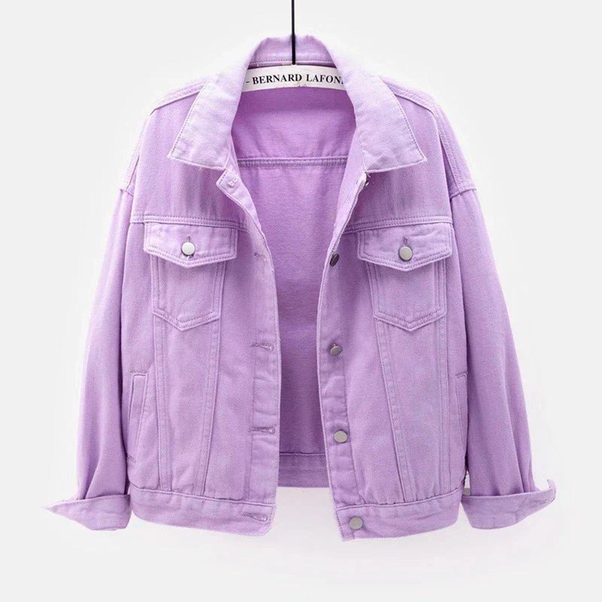 women's relaxed fit shirt jacket in purple