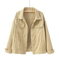 women's relaxed fit shirt jacket in beige