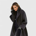 women's relaxed fit winter coat in black