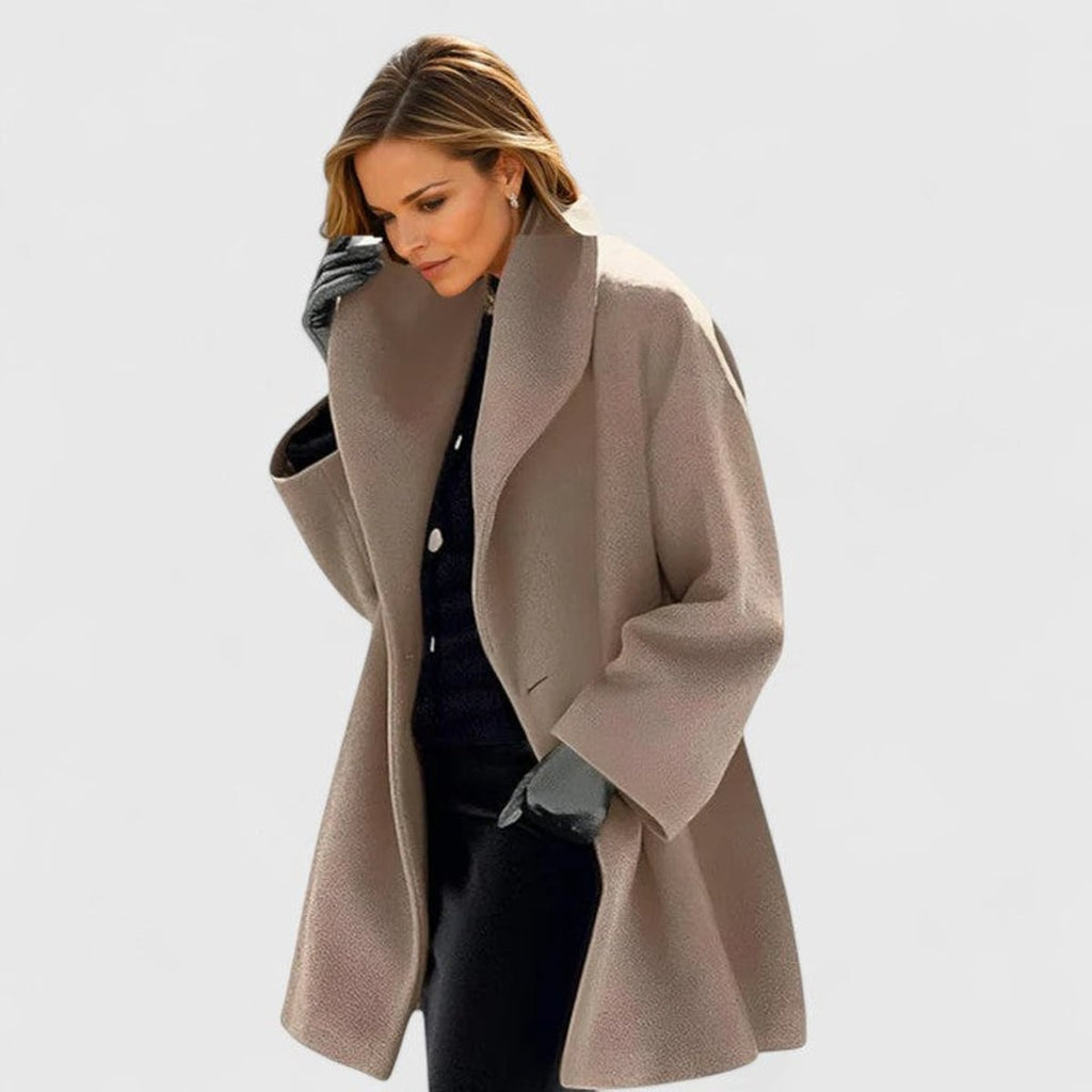 women's relaxed fit winter coat in khaki