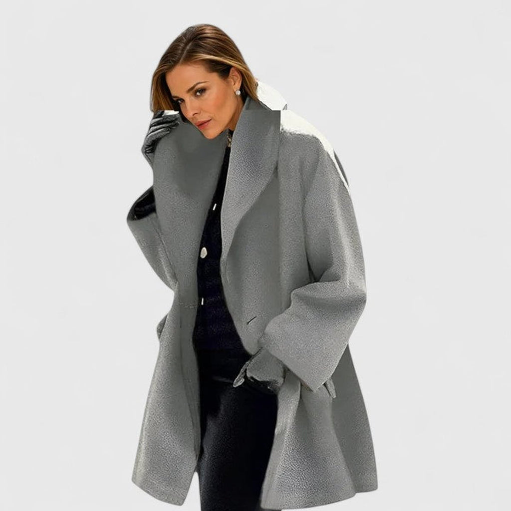 women's relaxed fit winter coat in gray