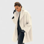 women's relaxed fit winter coat in white