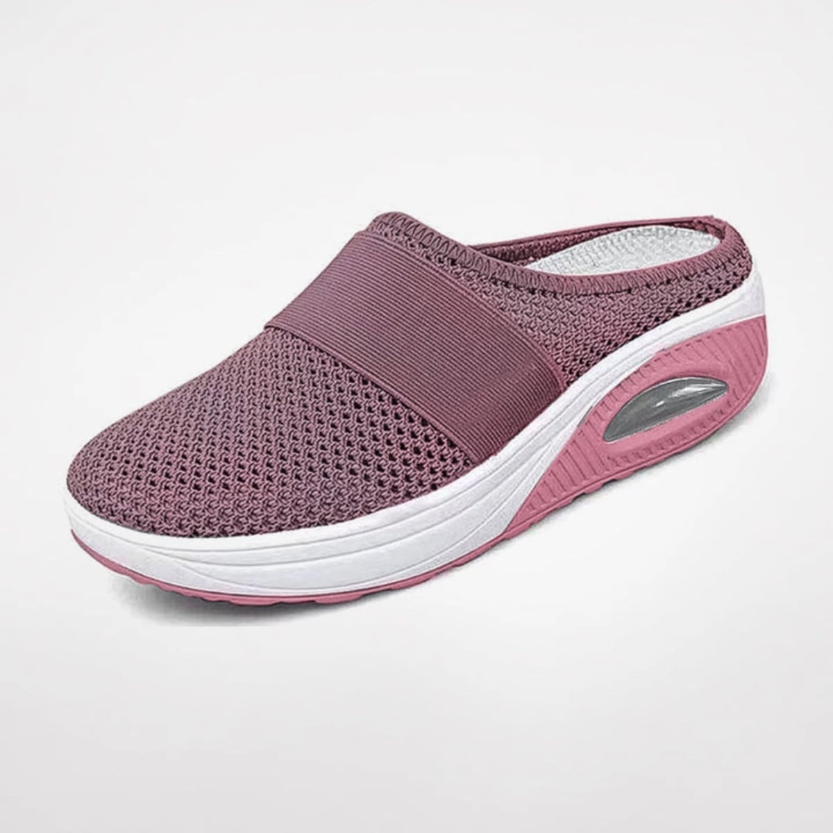 women's slip-on platform mule trainers in pink