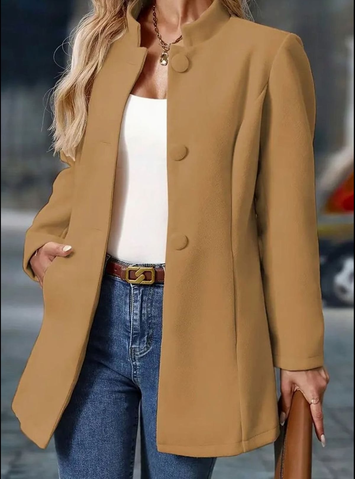 women's stand collar winter coat