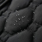 women's waterproof long hooded winter coat in black