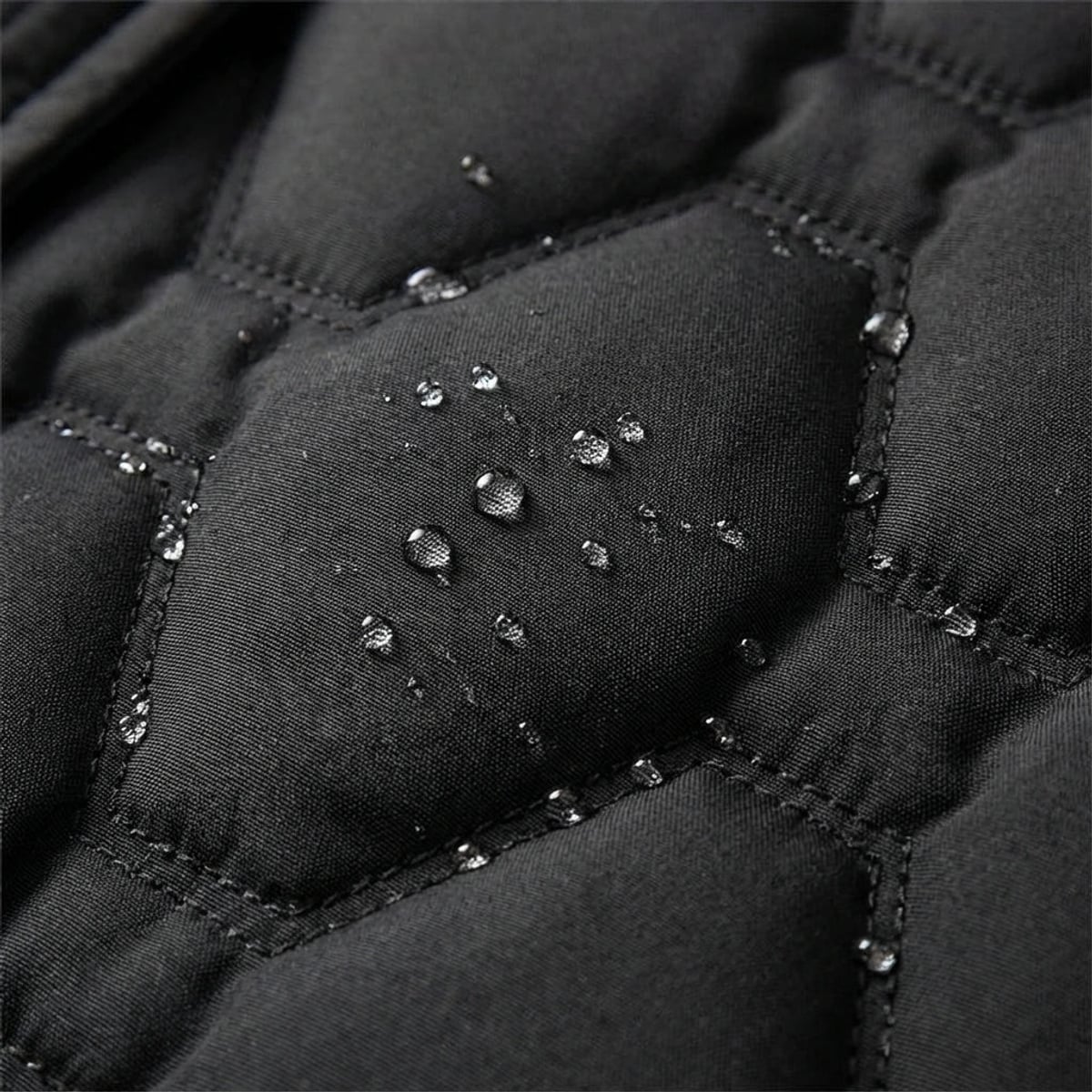 women's waterproof long hooded winter coat in black