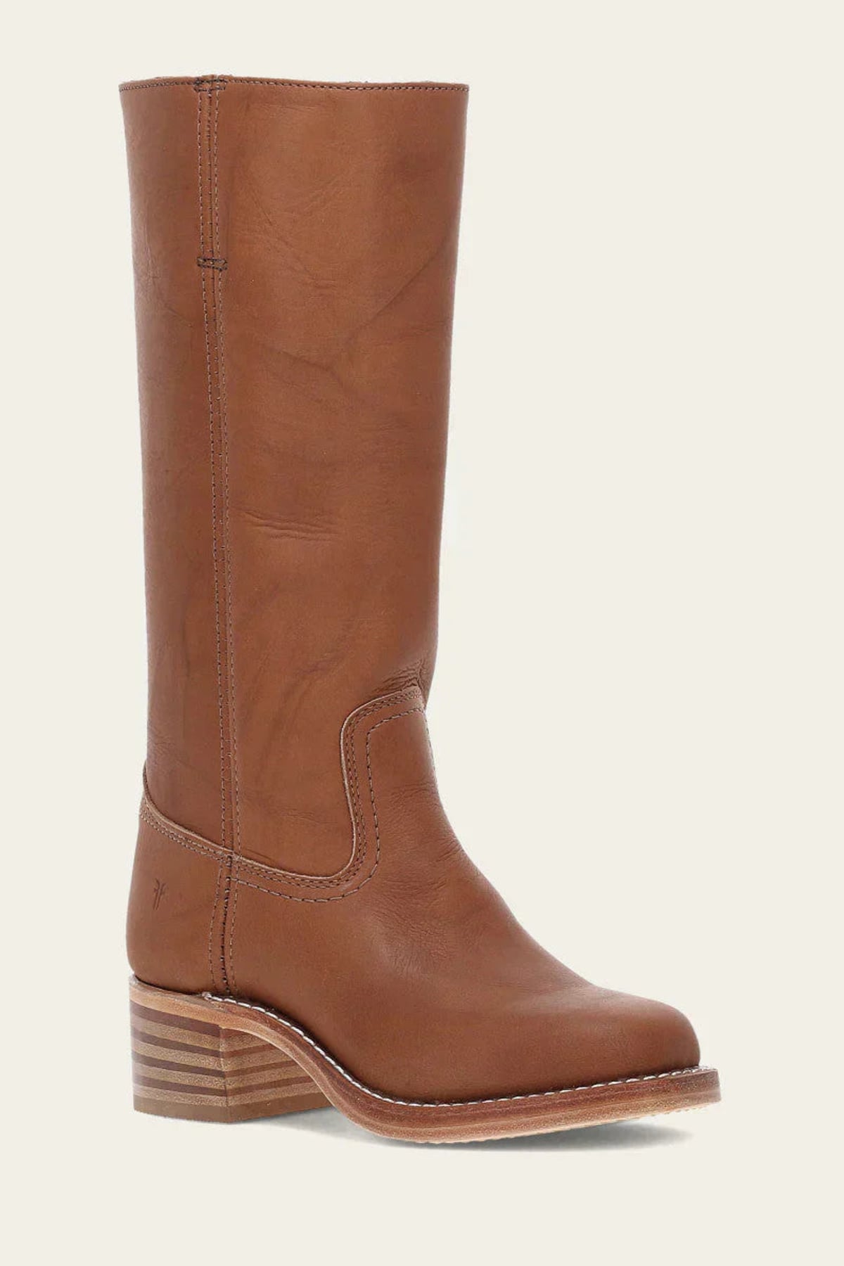 women's western-inspired knee-high block heel boots in brown