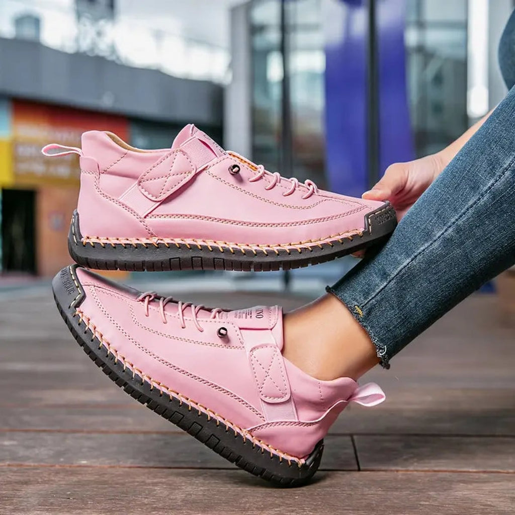 women's wide fit slip-on sneakers in pink