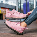 women's wide fit slip-on sneakers in pink