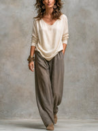 women's wide leg trouser pants high waisted