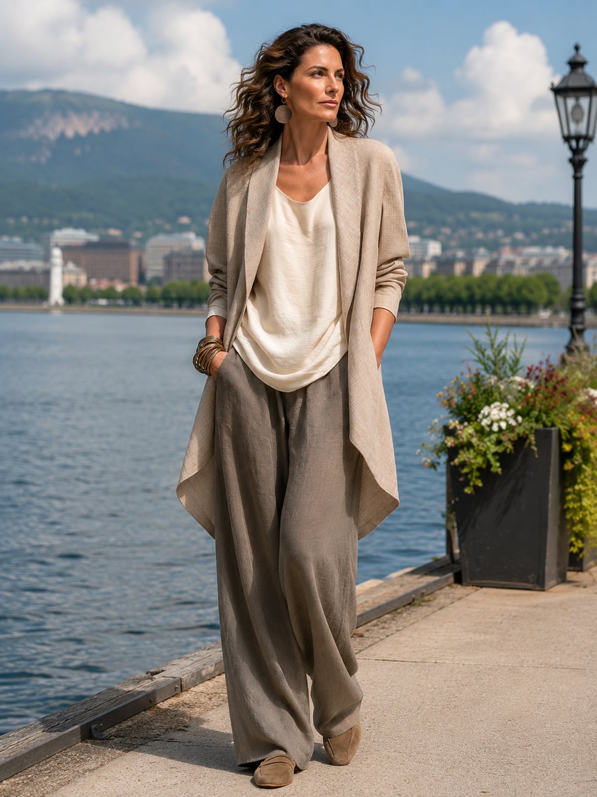 women's wide leg trouser pants high waisted